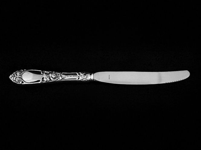 Hovedbilde Opphøiet rose stor spisekniv med riller